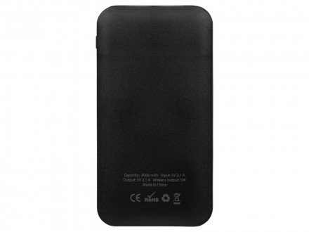 Портативное беспроводное зарядное устройство Impulse, 4000 mAh, черный