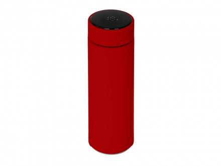 Термос FAMILY MARK LED, soft touch (Красный)