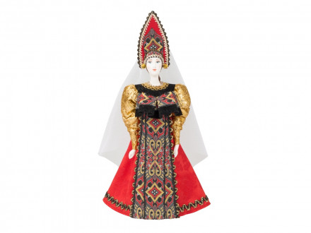 Набор Катерина: кукла в народном костюме, платок , красный