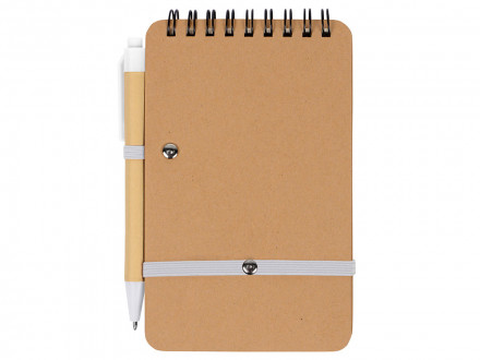 Набор канцелярский с блокнотом и ручкой Masai, белый