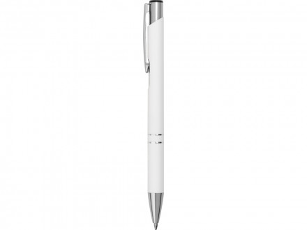 Ручка металлическая шариковая C1 софт-тач, белый