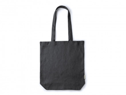 Сумка MAFIL из конопляной ткани плотностью 200 г/м2 с донной вставкой, черный