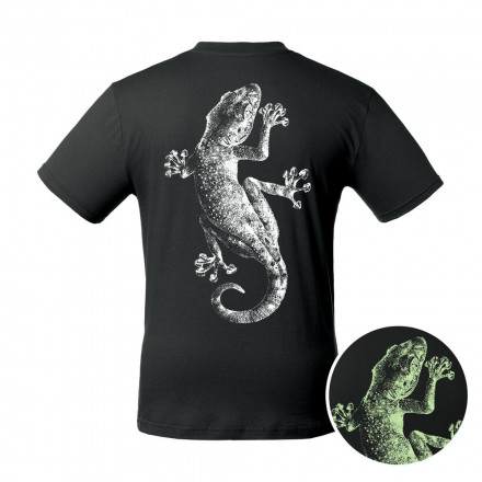 Футболка «Геккон» со светящимся принтом, черная