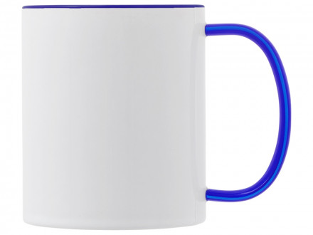 Керамическая кружка со стеклянной ручкой для сублимации Charm, синий