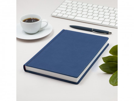 Ежедневник А5 датированный Velvet 2026, синий