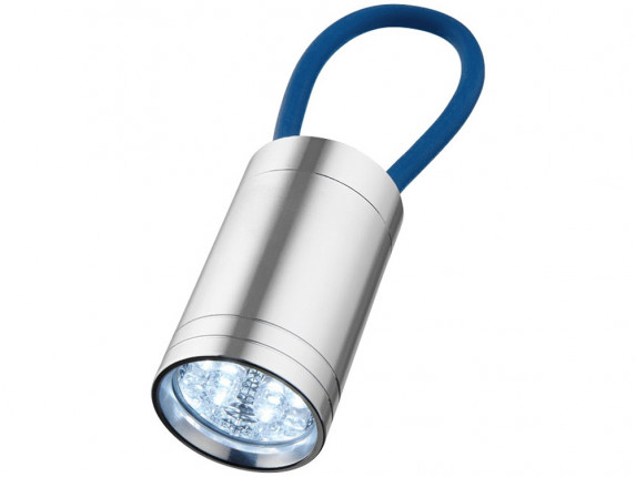 Фонарик Vela со светящимся ремешком, ярко-синий