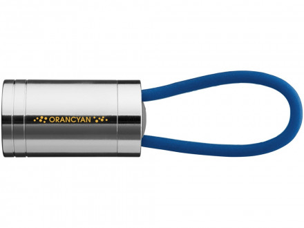 Фонарик Vela со светящимся ремешком, ярко-синий