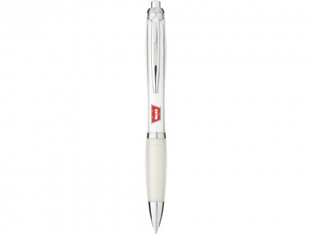 Ручка шариковая Nash, белый прозрачный, черные чернила