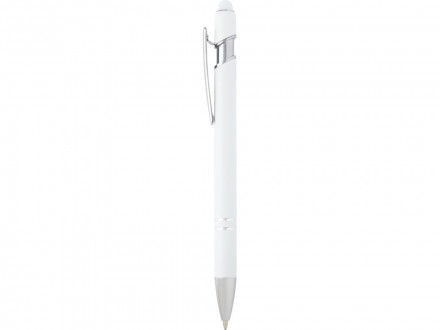 Kish шариковая ручка с серебристой отделкой - Белый (черные чернила)