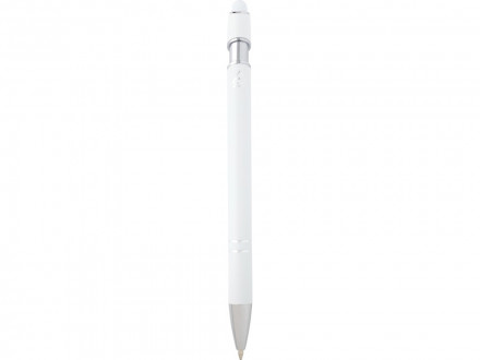 Kish шариковая ручка с серебристой отделкой - Белый (черные чернила)