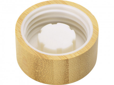 Стеклянная бутылка с бамбуковой крышкой Foggy, 600мл, черный (Р)