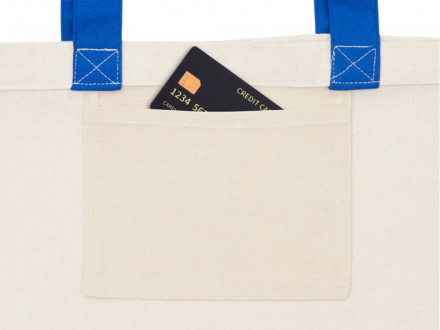 Сумка для шоппинга Cotton из переработанного хлопка 280 г, синий