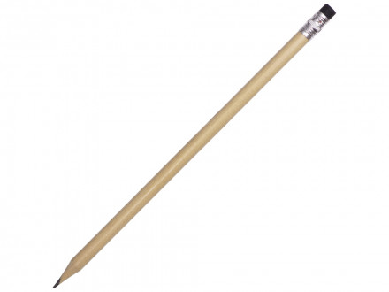 Карандаш с цветным ластиком Arriva, натуральный/черный