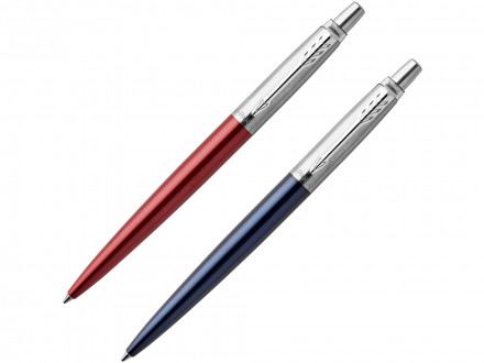 Набор из 2х ручек : Parker Jotter London Parker Jotter Essential, Kensington Red CT и Jotter Essential, Royal Blue CT, стержень: M