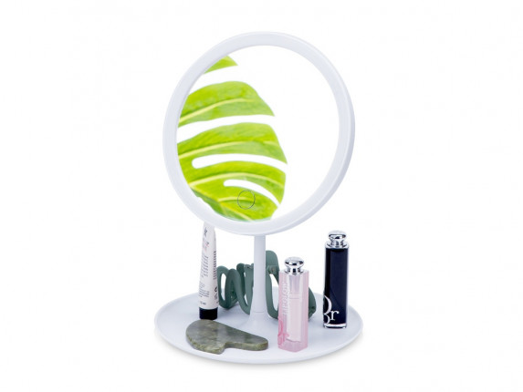 Косметическое зеркало с LED-подсветкой Beautific, белый