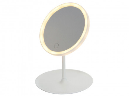 Косметическое зеркало с LED-подсветкой Beautific, белый