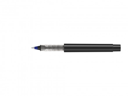 Роллер из переработанного rPET материала RECYCLED PET PEN PRO R, черный с синими чернилами