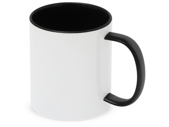 Керамическая кружка со стеклянной ручкой для сублимации Charm, черный