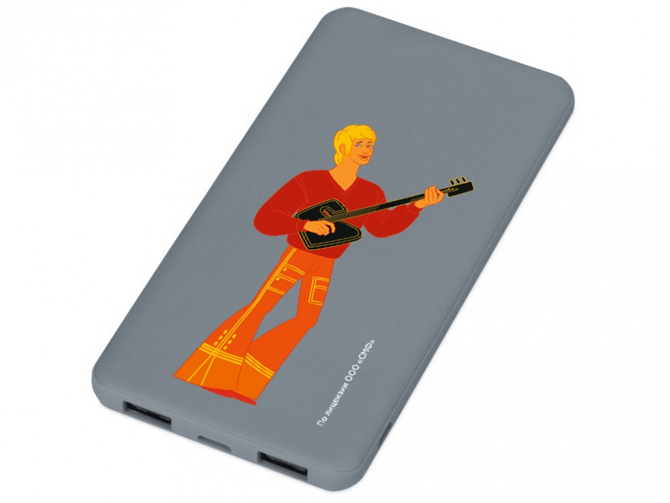 Внешний аккумулятор Бременские музыканты, 5000 mAh, серый