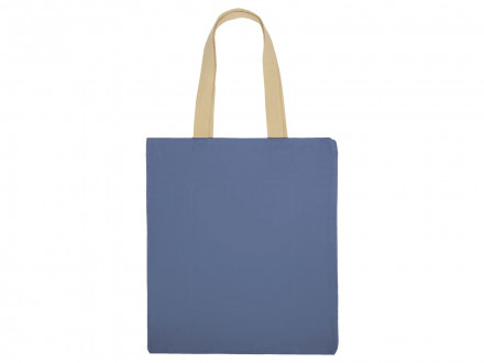 Сумка для шопинга Steady из хлопка с парусиновыми ручками, 260 г/м2, голубой