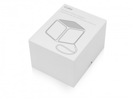 Портативная колонка Cube с подсветкой, синий