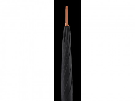 Зонт-трость 7399 Alugolf полуавтомат, черный/медный