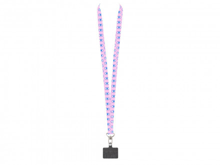 Ланъярд 2,5 см под сублимацию с трендовым карабином и большим держателем для телефона из ПЭ