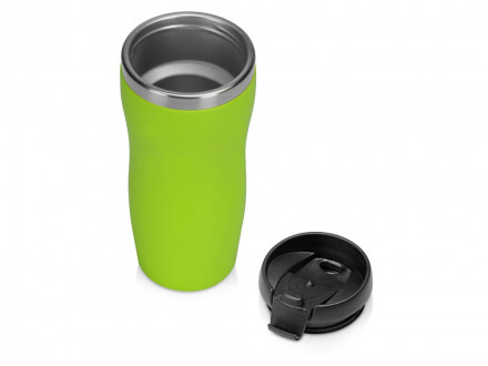 Термокружка Mony Steel 350 мл, soft touch, зеленое яблоко (P)