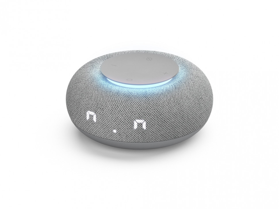 Умная колонка VK Капсула Мини с голосовым помощником Марусей, светлый серый