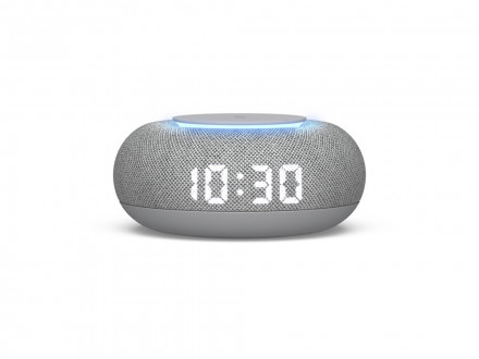 Умная колонка VK Капсула Мини с голосовым помощником Марусей, светлый серый