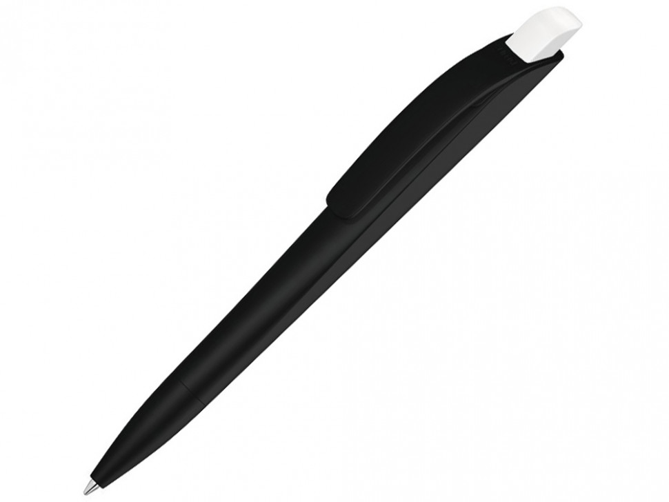 Ручка шариковая пластиковая Stream, черный/белый