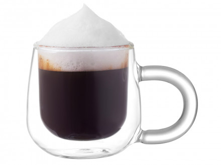 Кружка с двойными стенками с широкой ручкой Fog, прозрачный