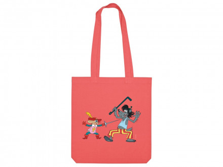 Сумка из плотного хлопка Ну, погоди!, 220 г/м2, коралловый