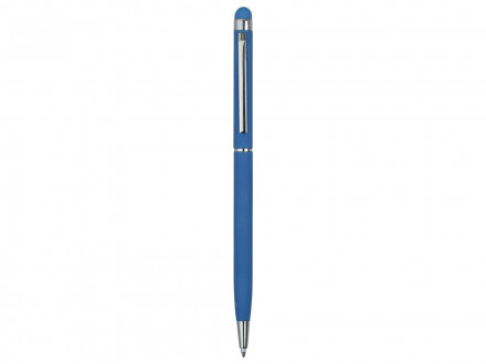 Ручка-стилус шариковая Jucy Soft с покрытием soft touch, светло-синий