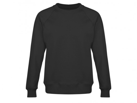 Свитшот оверсайз с рукавом реглан Belgrade, унисекс, черный