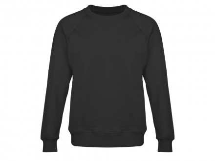 Свитшот оверсайз с рукавом реглан Belgrade, унисекс, черный