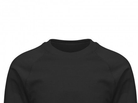 Свитшот оверсайз с рукавом реглан Belgrade, унисекс, черный