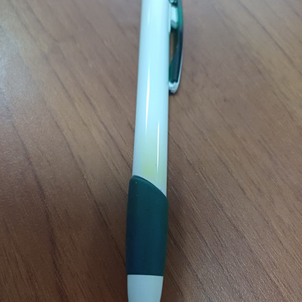 Ручка шариковая Соната, белый/зеленый (Р)