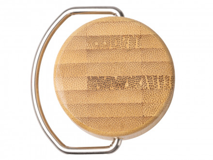 Термобутылка Нобук из переработанной нержавеющей стали, с бамбуковой крышкой, королевский синий