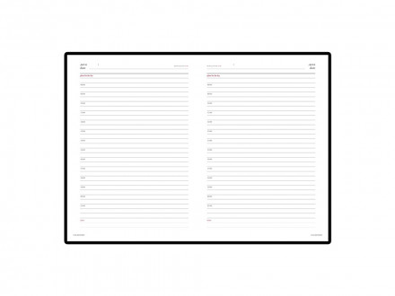 Ежедневник недатированный А5 Sidney Nebraska, серый (золотой обрез)