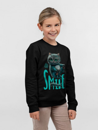 Свитшот детский Smile, черный