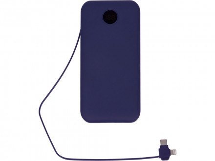 Внешний беспроводной аккумулятор с подсветкой лого Astro, 10000 mAh, темно-синий