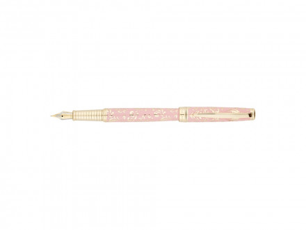 Ручка перьевая Pierre Cardin RENAISSANCE. Цвет - розовый и золотистый. Упаковка В-2.