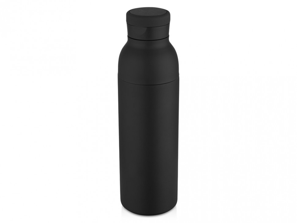 Illuminate бутылка-термос для воды с двойными стенками объемом 650 мл из переработанной нержавеющей стали, сертифицированной по стандарту RCS - сплошной черный