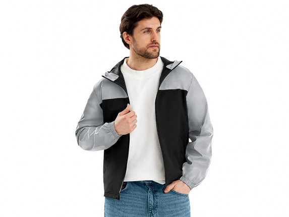 Ветровка светоотражающая Рефлектор гибрид, светоотражающий/черный