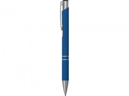 Ручка металлическая шариковая Legend Gum софт-тач, синий