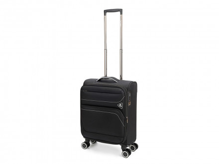 Чемодан TORBER НЕРО, чёрный, переработанный ПЭТ, 40 х 20 х 55 см, 37 л