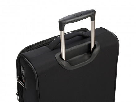 Чемодан TORBER НЕРО, чёрный, переработанный ПЭТ, 40 х 20 х 55 см, 37 л