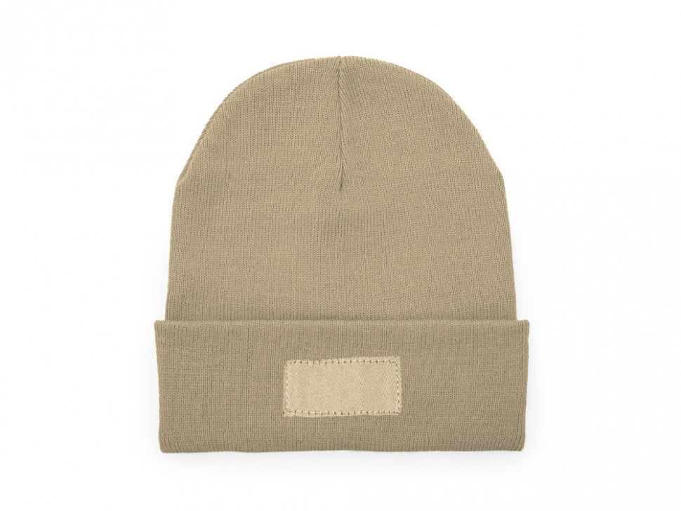 Вязаная шапка BULNES из двухслойного акрила, бежевый