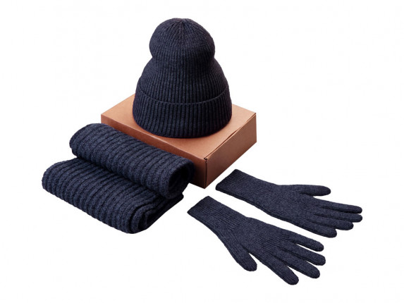 Подарочный набор  Nordend, темно-синий меланж